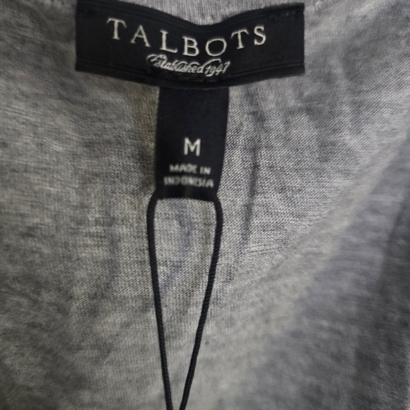 Talbots Silver Sequin Gray Sleeveless Top Size M New with tags - Picture 3 of 6